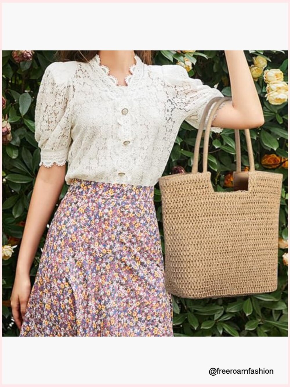 Women Straw Beach Tote Bag Large Woven Hobo Summer Shoulder Handbag - Picture 2 of 7